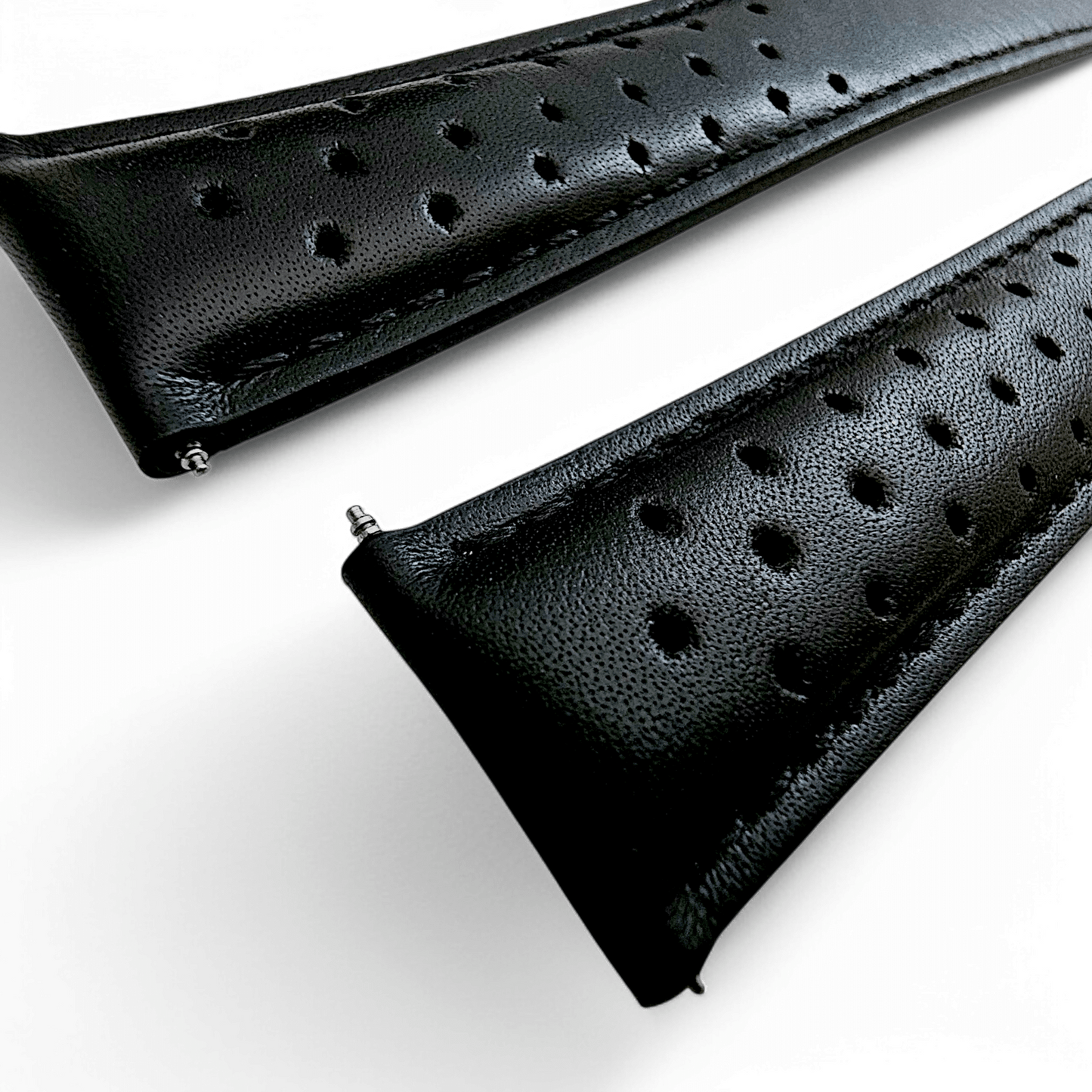 Luxury Calf Perforated Leather Straps For Deployment Clasps - Wrist Envy