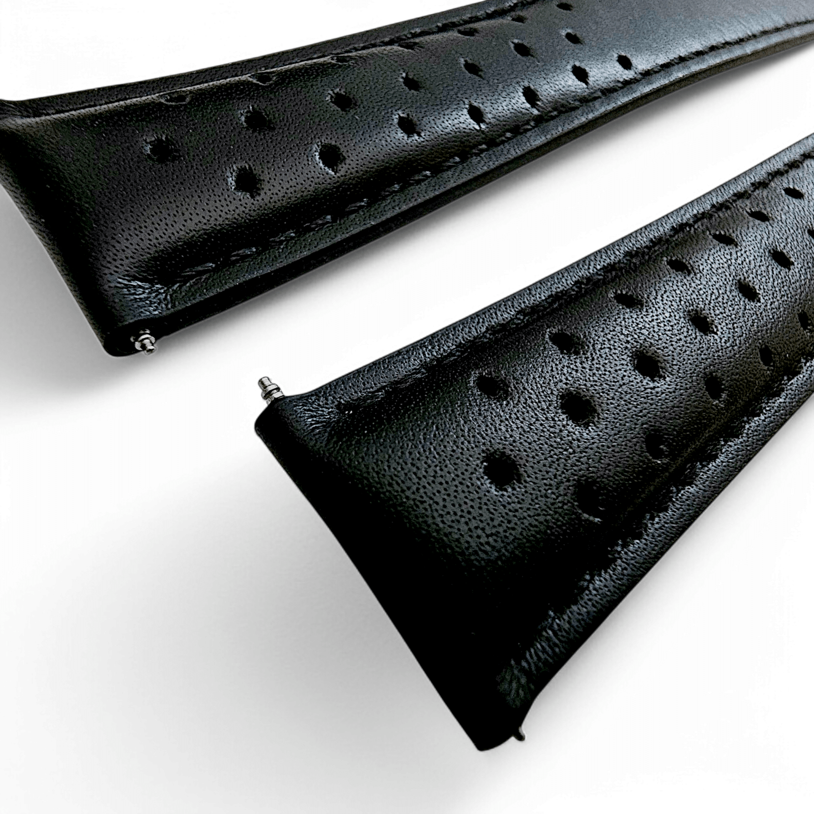 Luxury Calf Perforated Leather Straps For Deployment Clasps - Wrist Envy