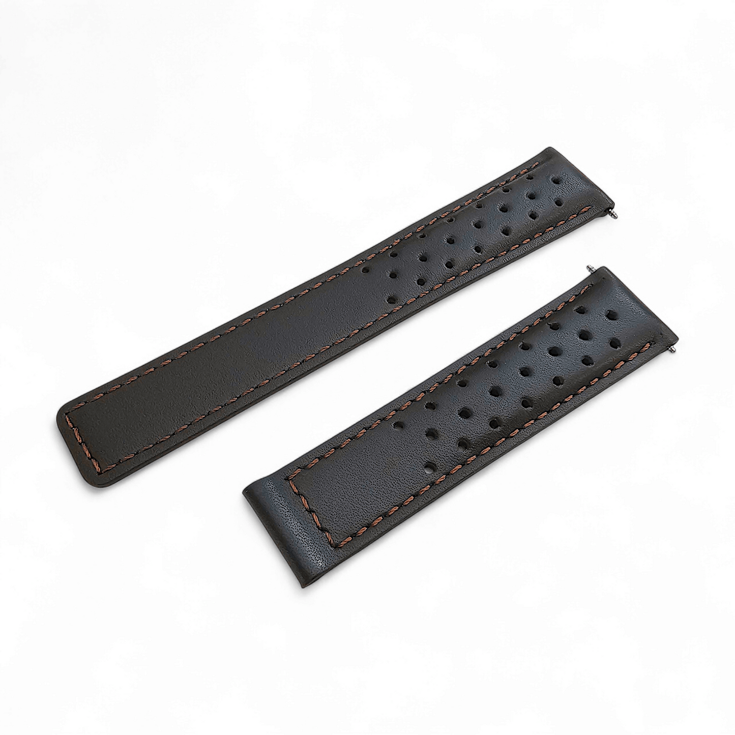 Luxury Calf Perforated Leather Straps For Deployment Clasps - Wrist Envy