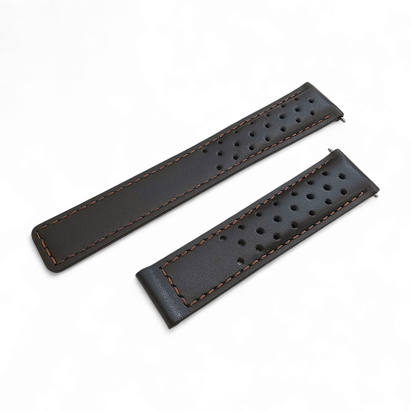 Luxury Calf Perforated Leather Straps For Deployment Clasps - Wrist Envy