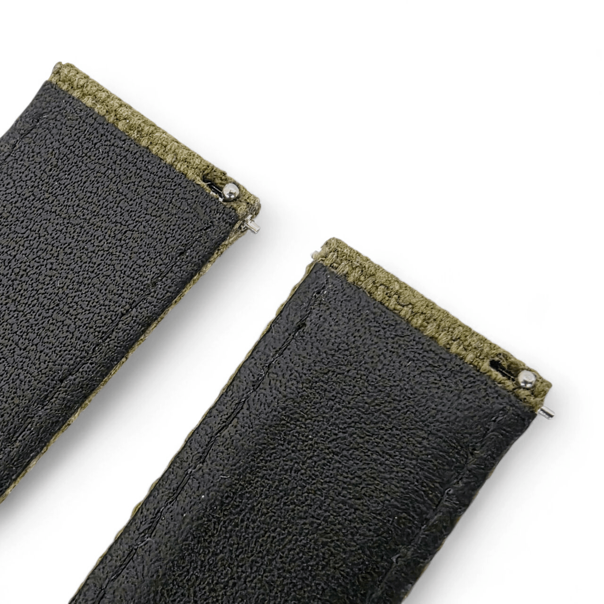 Luxury Canvas Watch Strap 4mm Thick 18mm 20mm 22mm Army Green - Wrist Envy