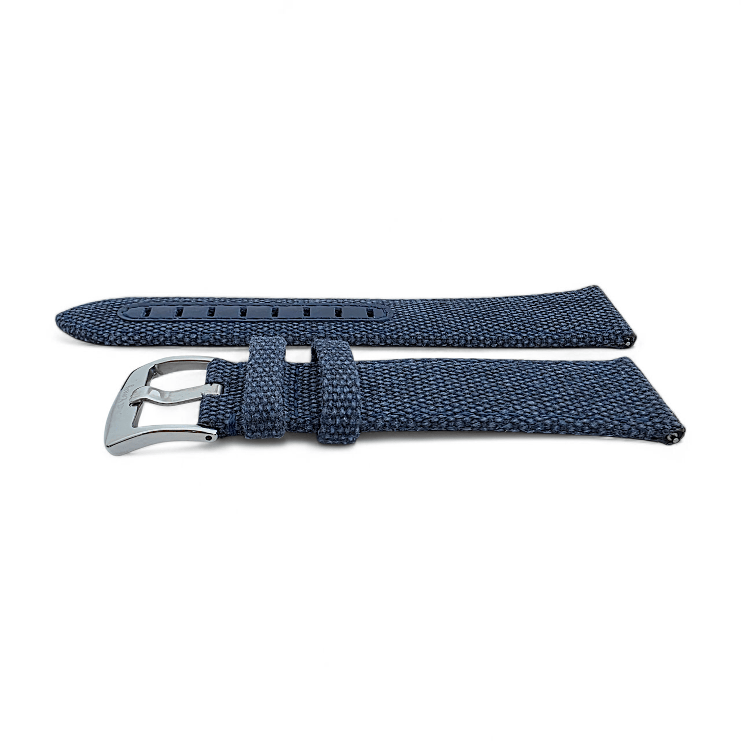 Luxury Canvas Watch Strap 4mm Thick 20mm 22mm Navy Blue - Wrist Envy