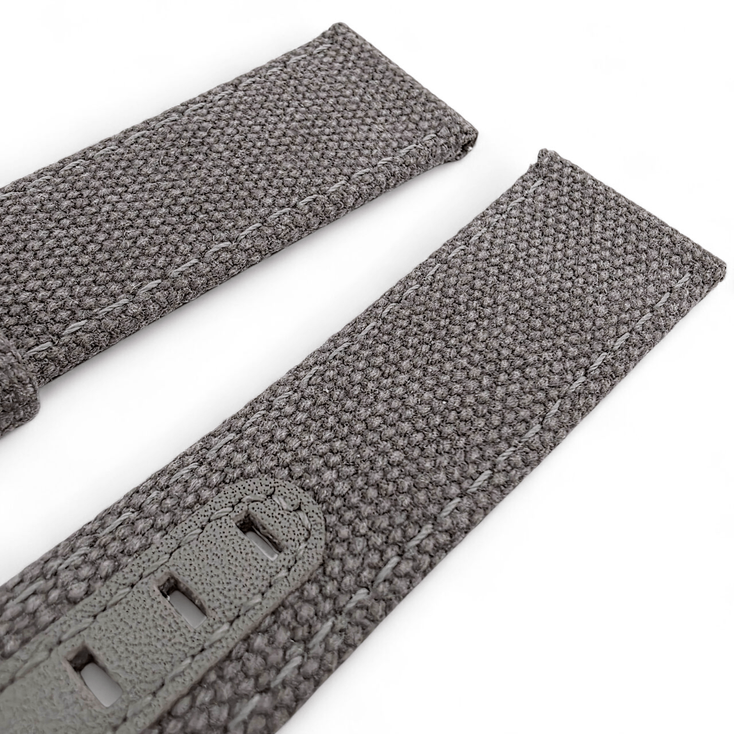 Luxury Canvas Watch Strap 4mm Thick 20mm 22mm Steel Grey - Wrist Envy