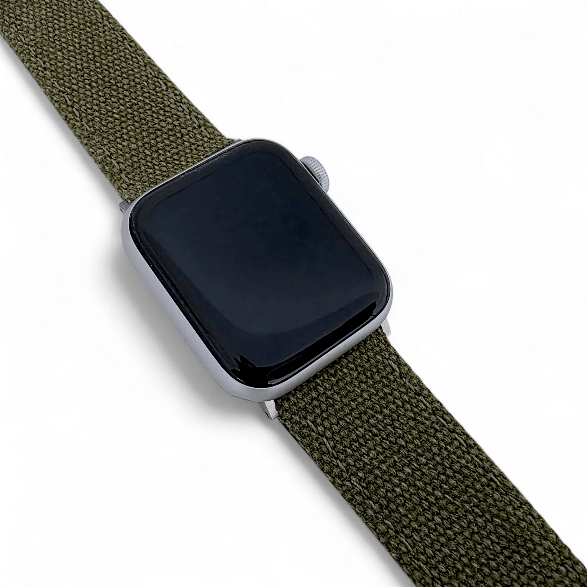 Luxury Canvas Watch Strap For Apple Watch Army Green - Wrist Envy