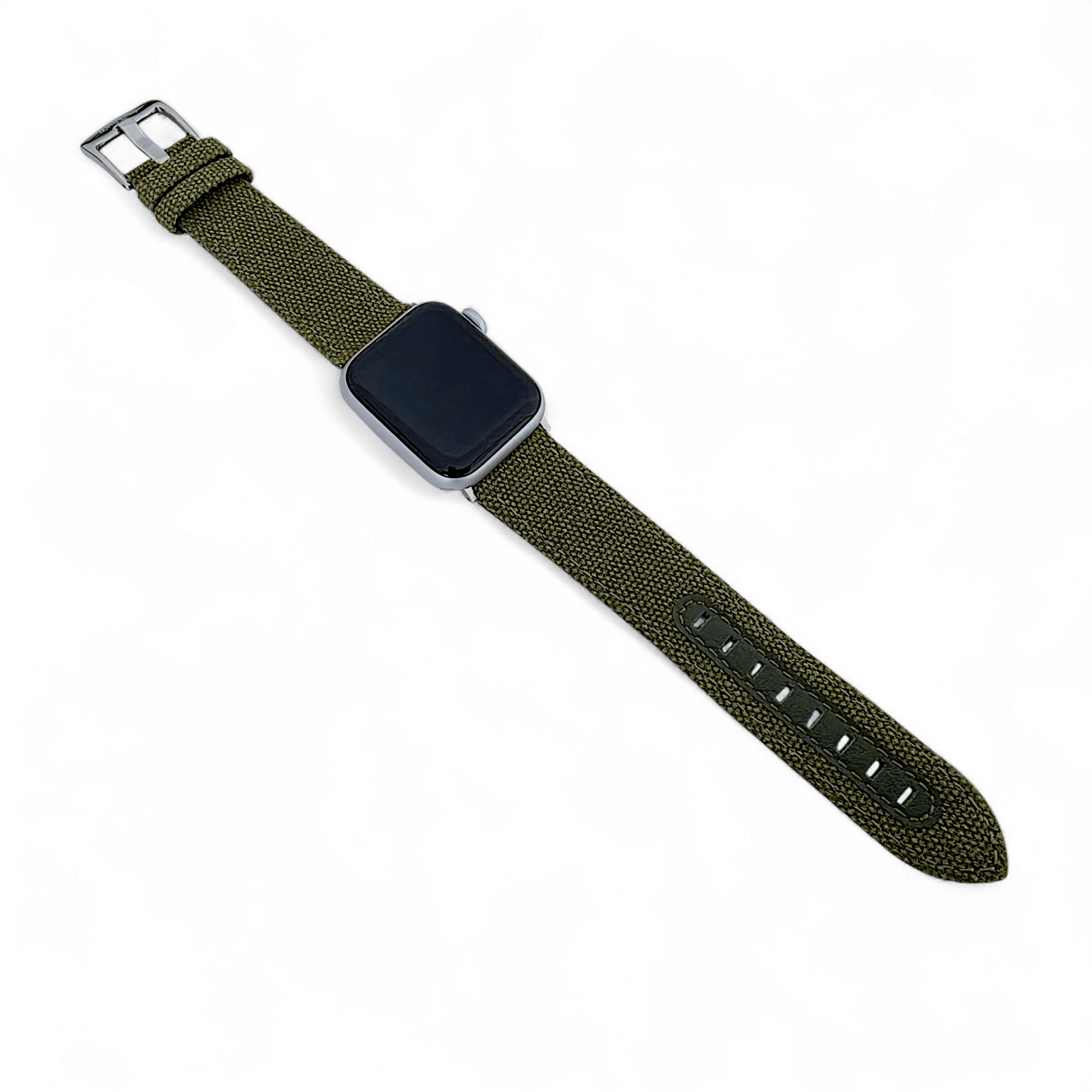 Luxury Canvas Watch Strap For Apple Watch Army Green - Wrist Envy