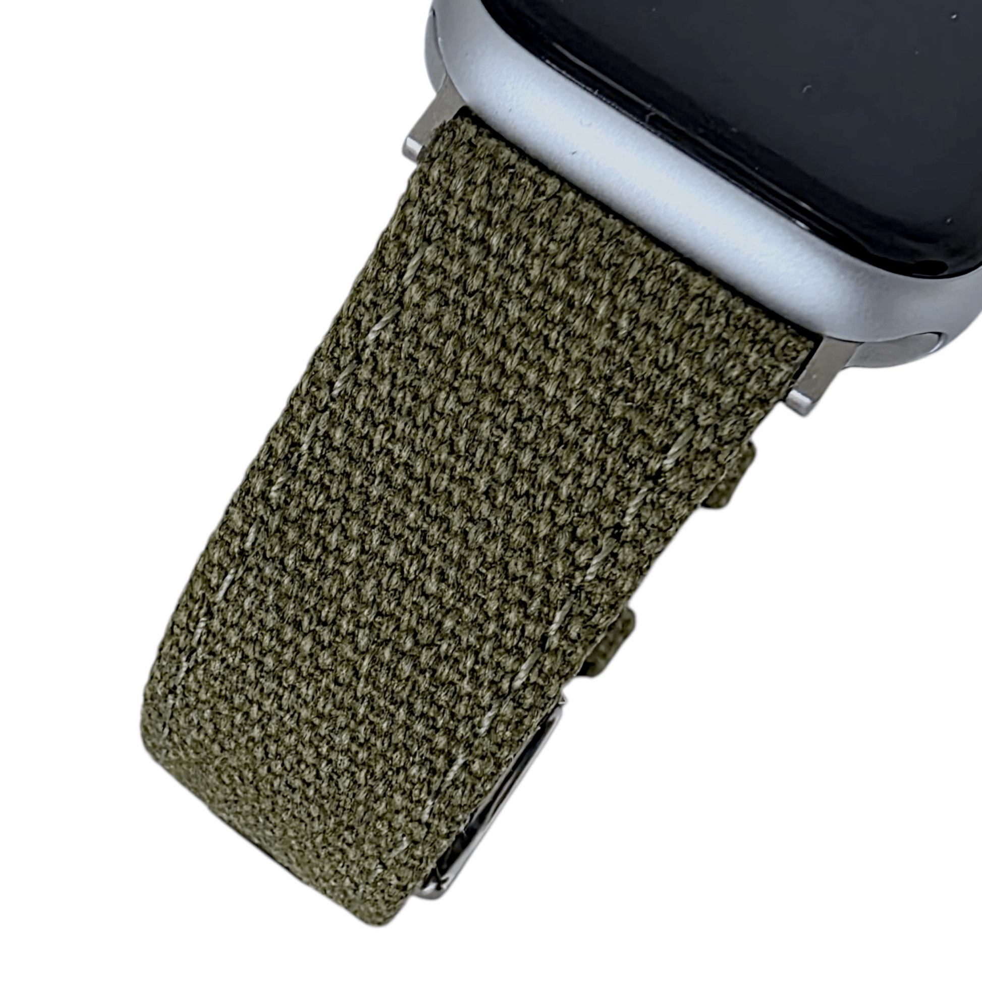 Luxury Canvas Watch Strap For Apple Watch Army Green - Wrist Envy