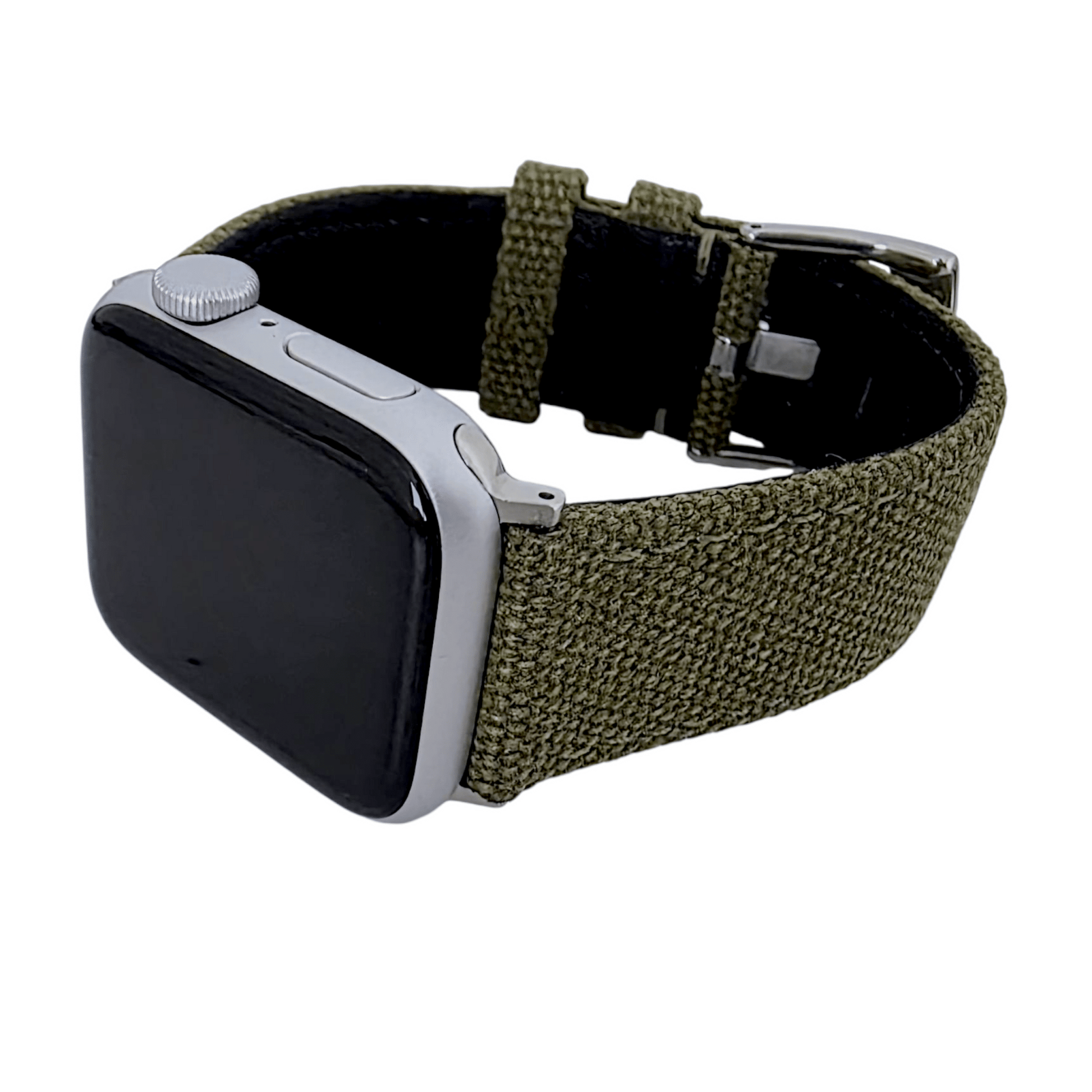 Luxury Canvas Watch Strap For Apple Watch Army Green - Wrist Envy
