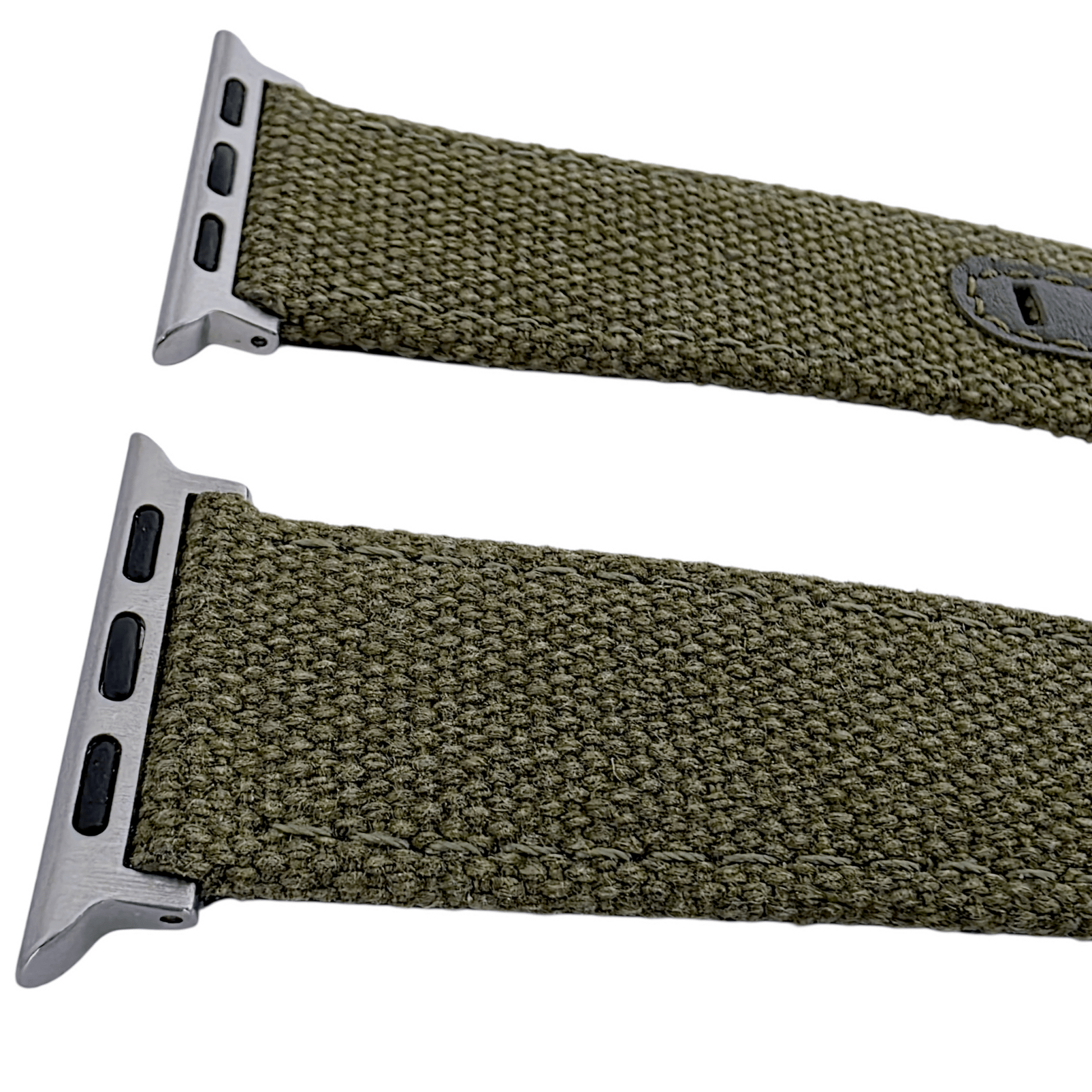 Luxury Canvas Watch Strap For Apple Watch Army Green - Wrist Envy