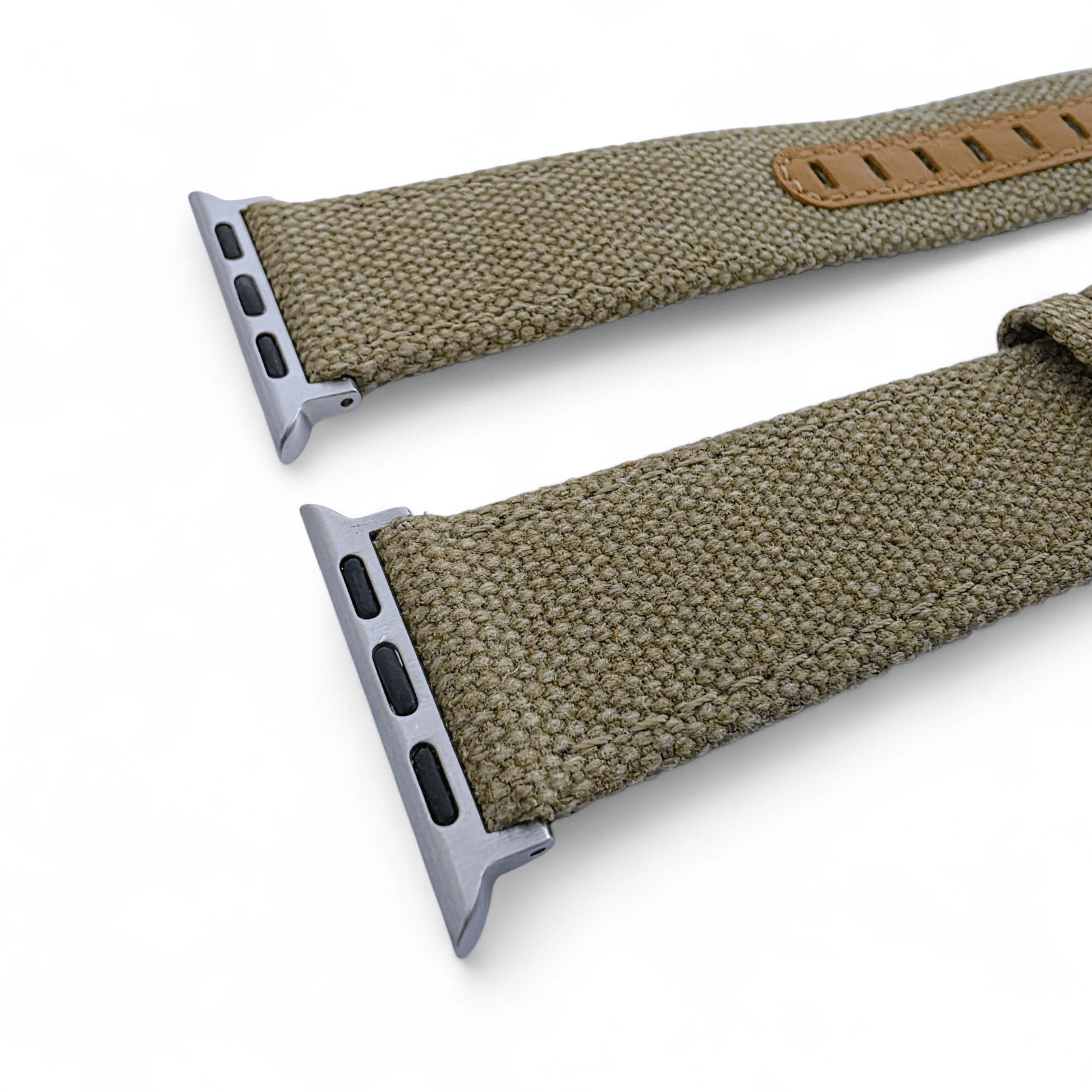 Luxury Canvas Watch Strap For Apple Watch Khaki Beige - Wrist Envy