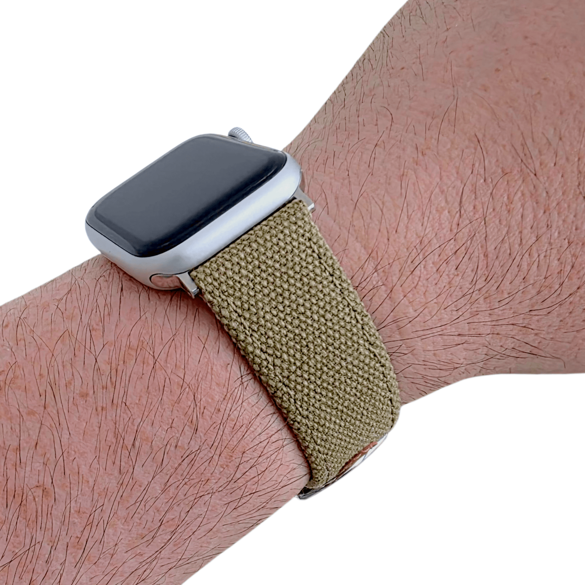 Luxury Canvas Watch Strap For Apple Watch Khaki Beige - Wrist Envy