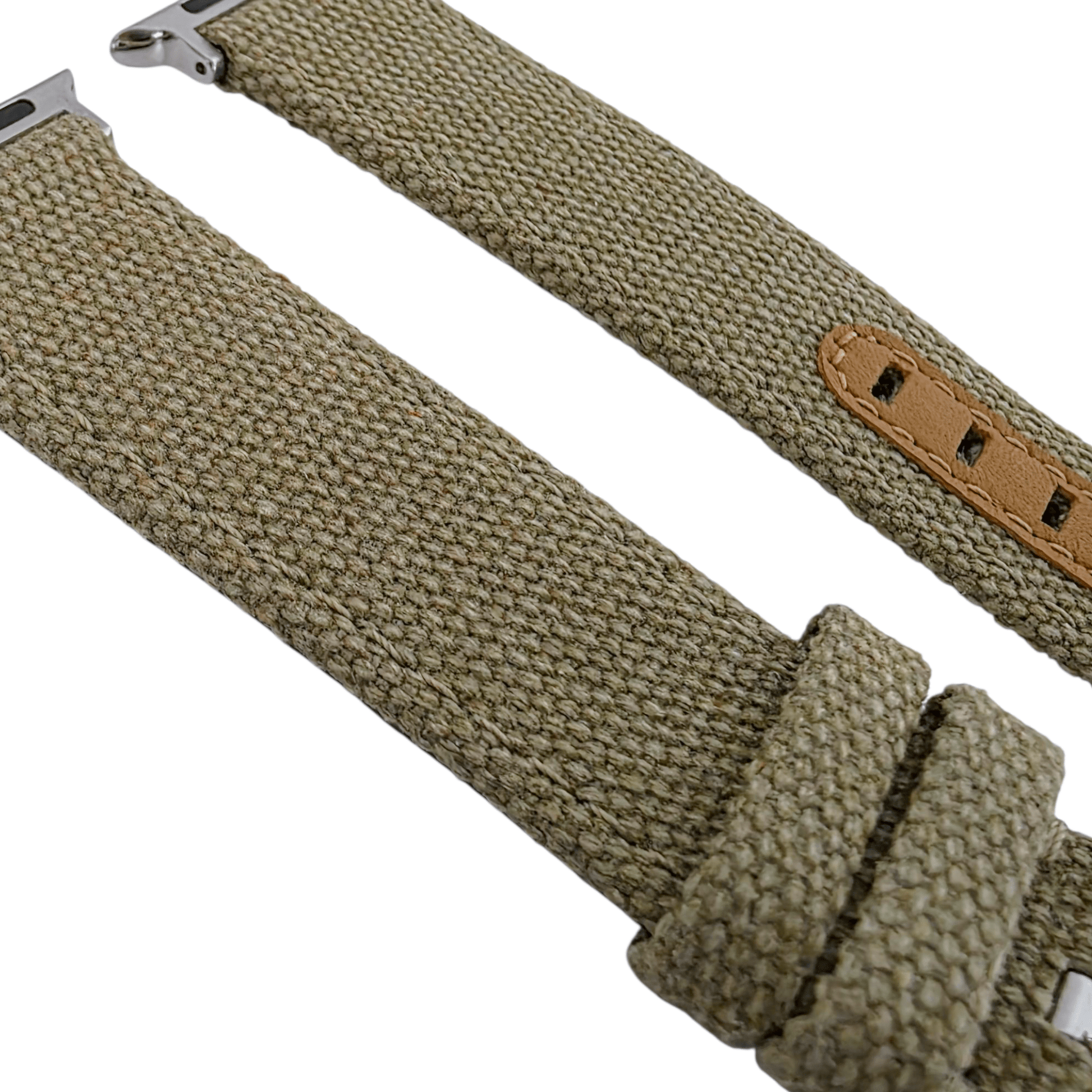 Luxury Canvas Watch Strap For Apple Watch Khaki Beige - Wrist Envy