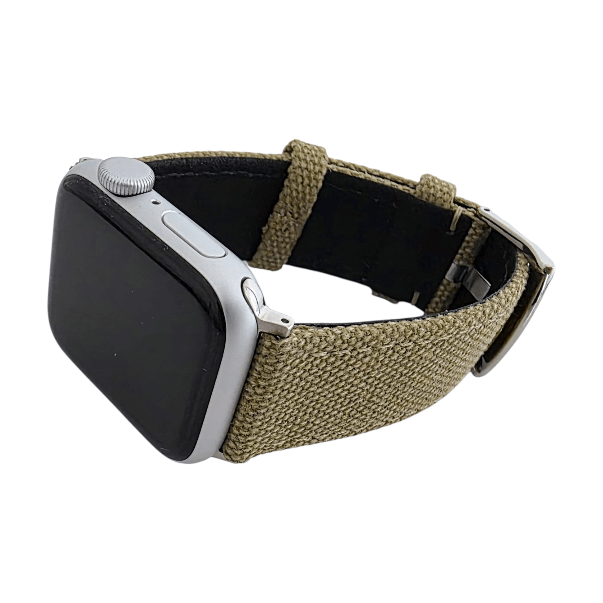 Luxury Canvas Watch Strap For Apple Watch Khaki Beige - Wrist Envy