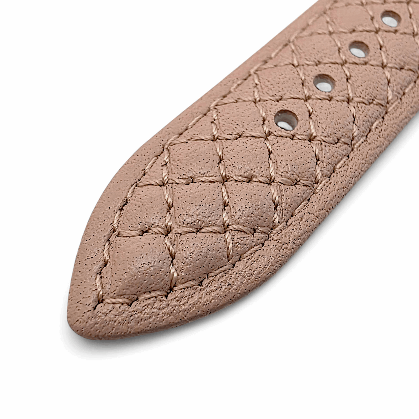 Luxury Italian Leather Diamond Stitch Watch Strap For Apple IWatch Dusty Pink - Wrist Envy