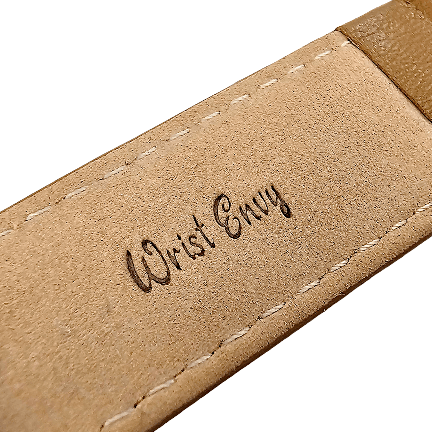 Luxury Italian Leather Diamond Stitch Watch Strap For Apple IWatch Honey Tan - Wrist Envy