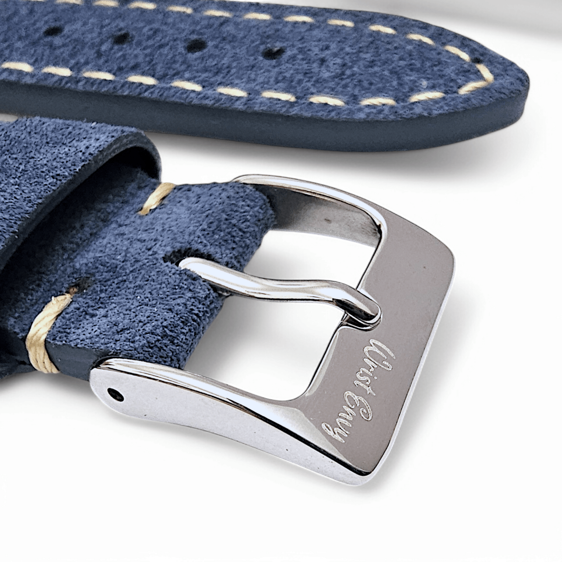 Luxury Italian Suede Strap For Apple Watch Cobalt Blue - Wrist Envy