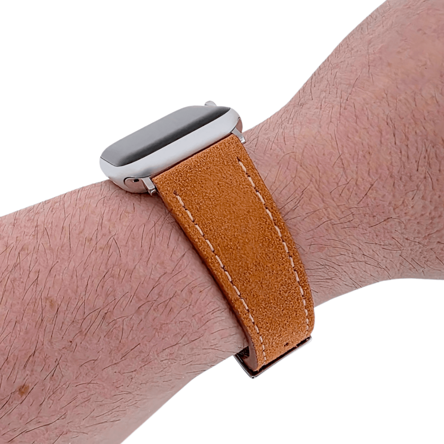 Luxury Italian Suede Strap For Apple Watch Orange - Wrist Envy