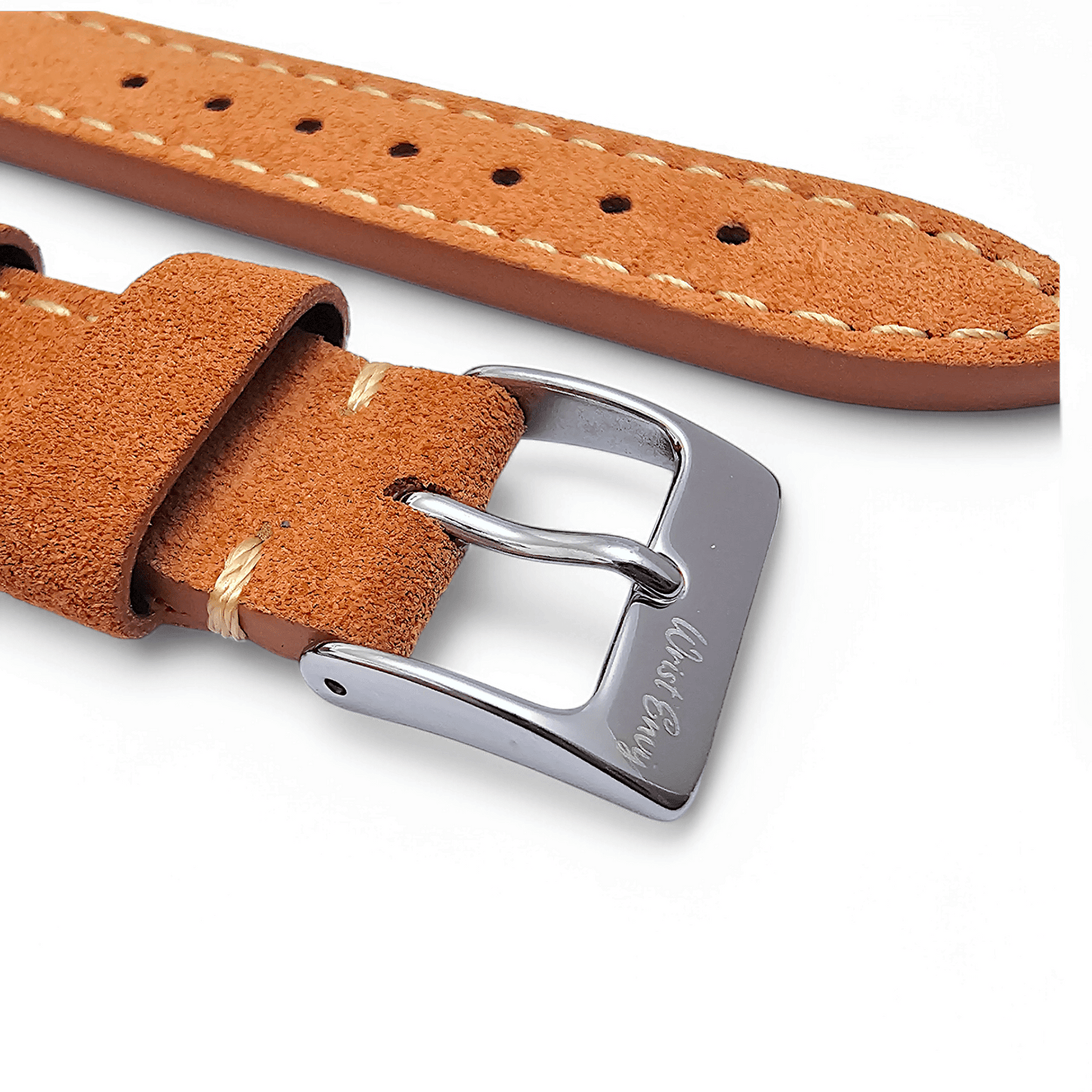 Luxury Italian Suede Strap For Apple Watch Orange - Wrist Envy