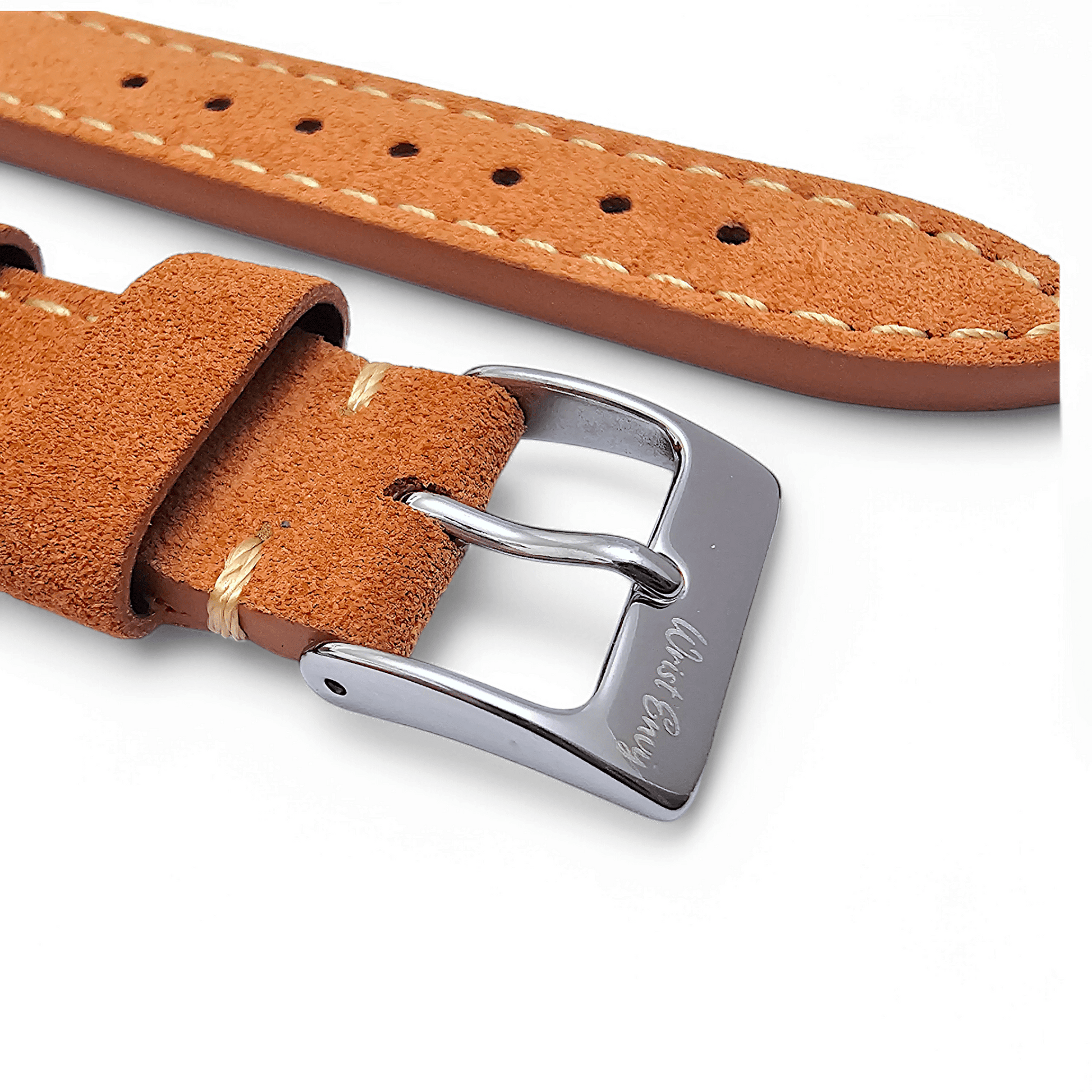Luxury Italian Suede Strap For Apple Watch Orange - Wrist Envy