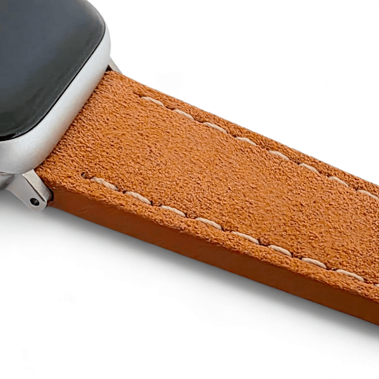 Luxury Italian Suede Strap For Apple Watch Orange - Wrist Envy