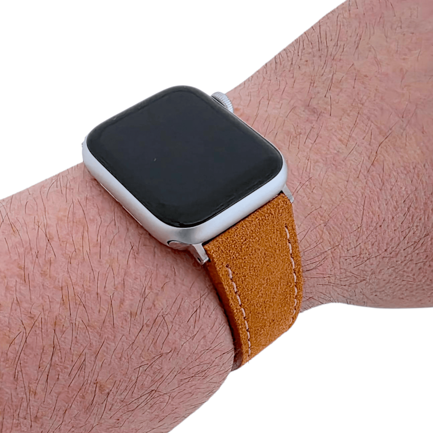 Luxury Italian Suede Strap For Apple Watch Orange - Wrist Envy