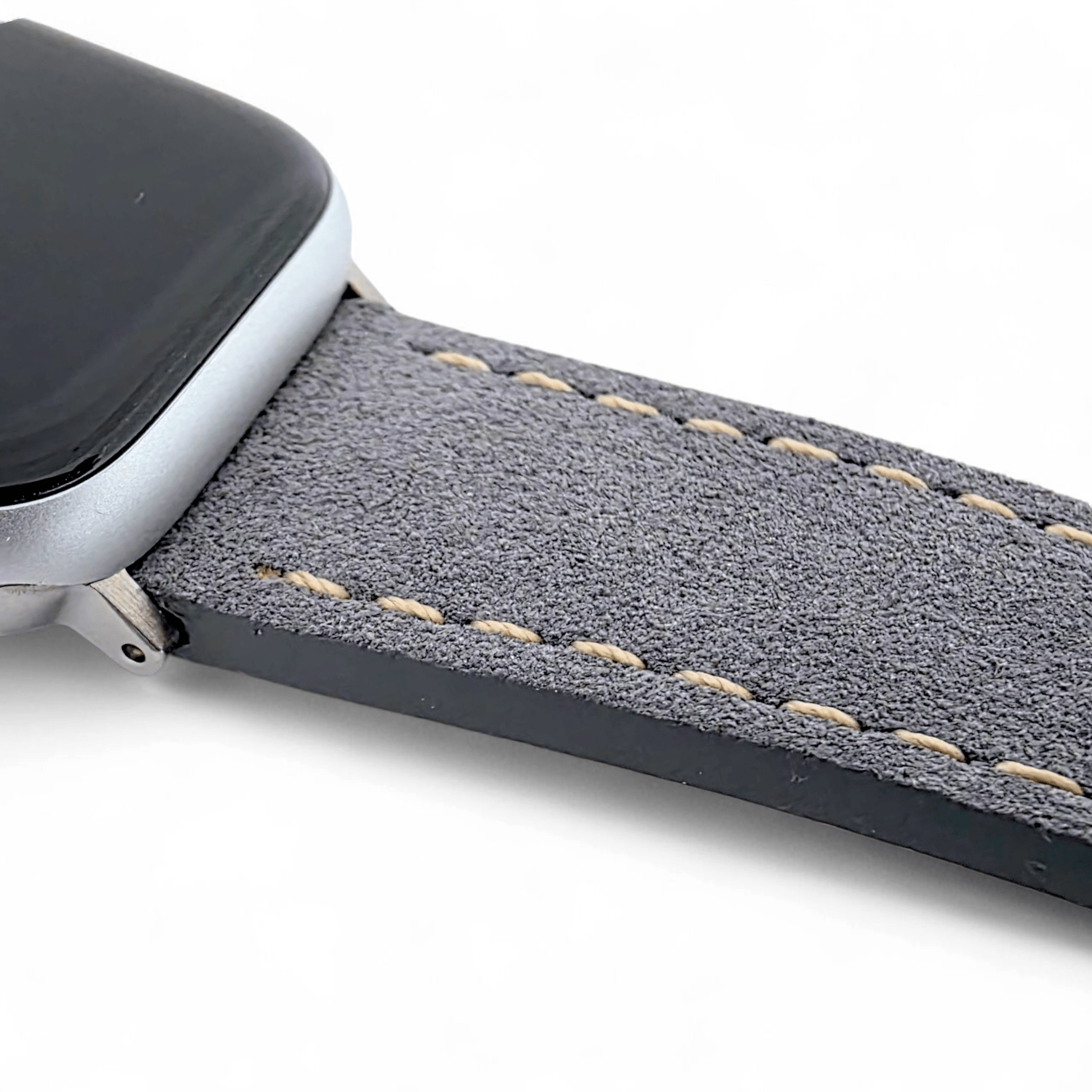 Luxury Italian Suede Strap For Apple Watch Steel Grey - Wrist Envy