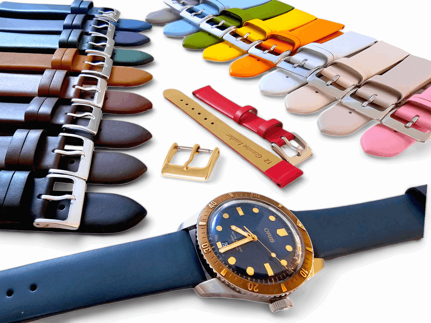 Luxury Soft Leather Watch Band Mens Ladies Womens 6mm to 30mm - Wrist Envy