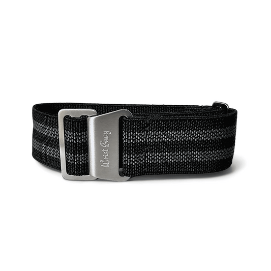 Marine Nationale Watch Strap 20mm 22mm Black Grey - Wrist Envy