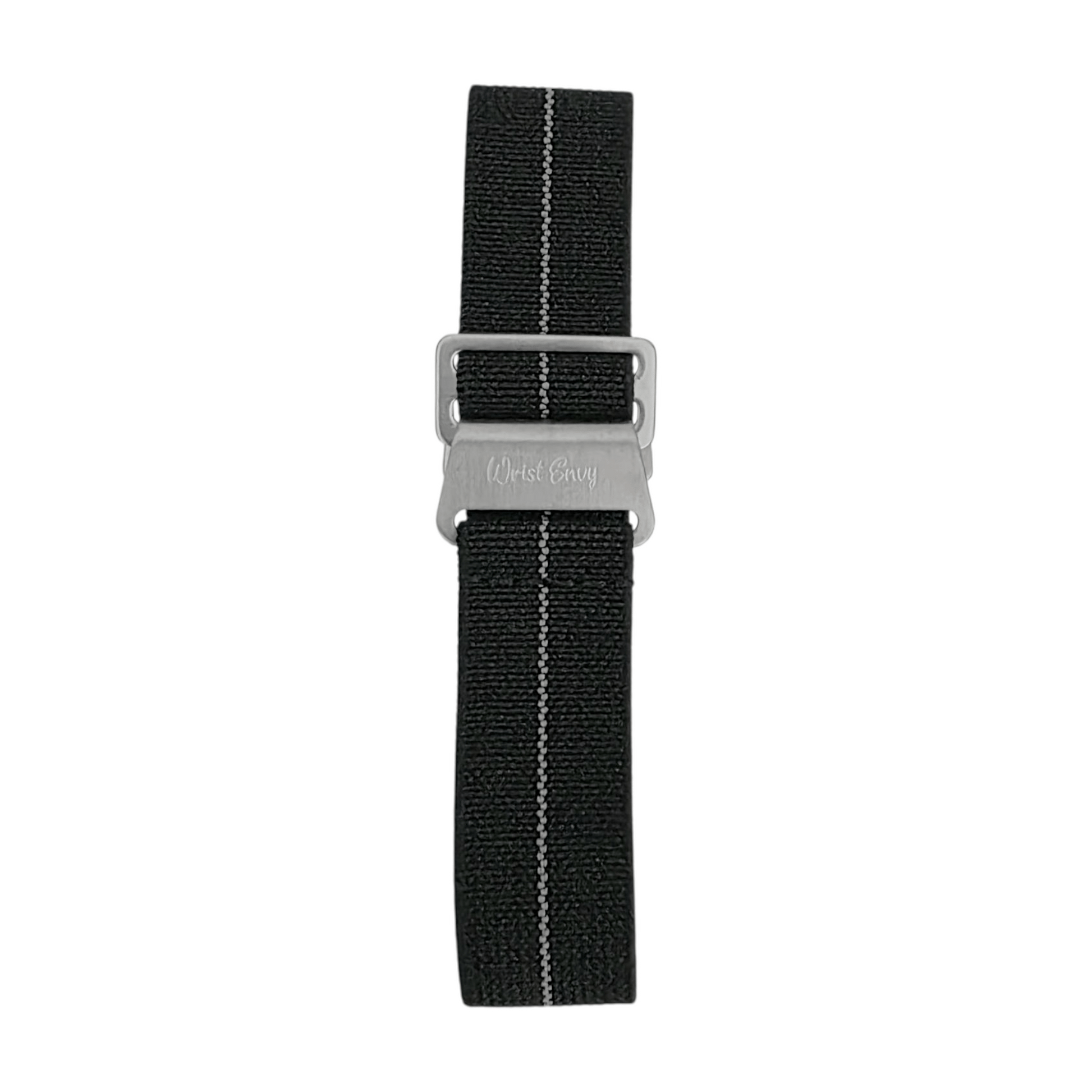 Marine Nationale Watch Strap 20mm 22mm Black Grey Stripe - Wrist Envy
