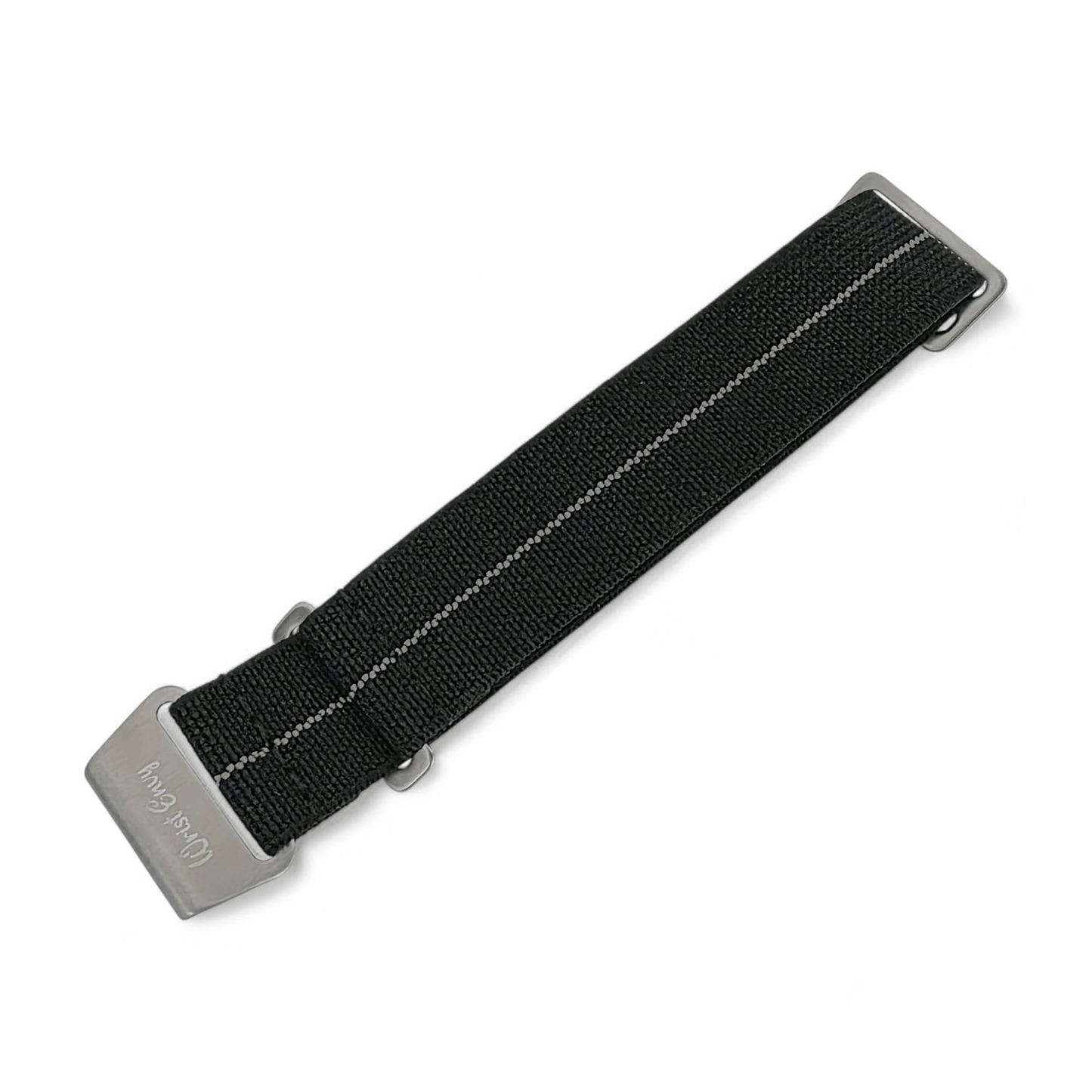 Marine Nationale Watch Strap 20mm 22mm Black Grey Stripe - Wrist Envy