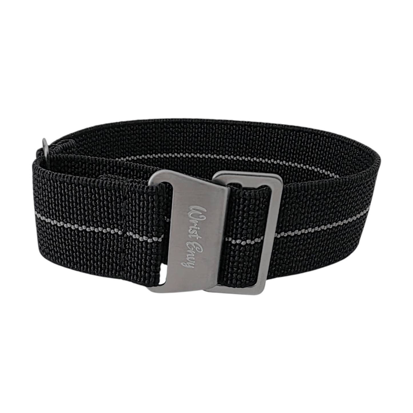 Marine Nationale Watch Strap 20mm 22mm Black Grey Stripe - Wrist Envy