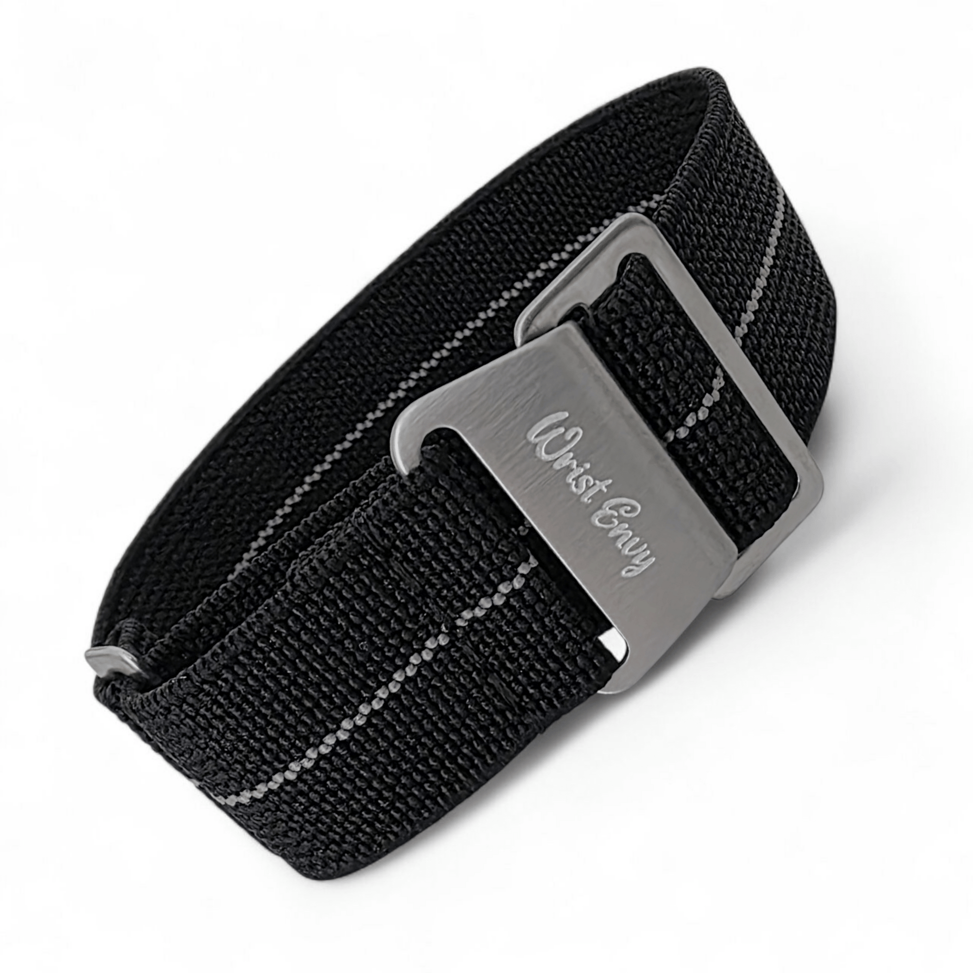 Marine Nationale Watch Strap 20mm 22mm Black Grey Stripe - Wrist Envy