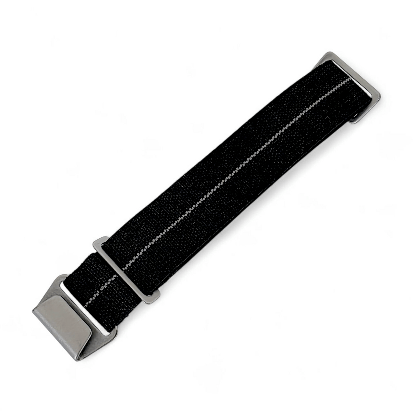 Marine Nationale Watch Strap 20mm 22mm Black Grey Stripe - Wrist Envy