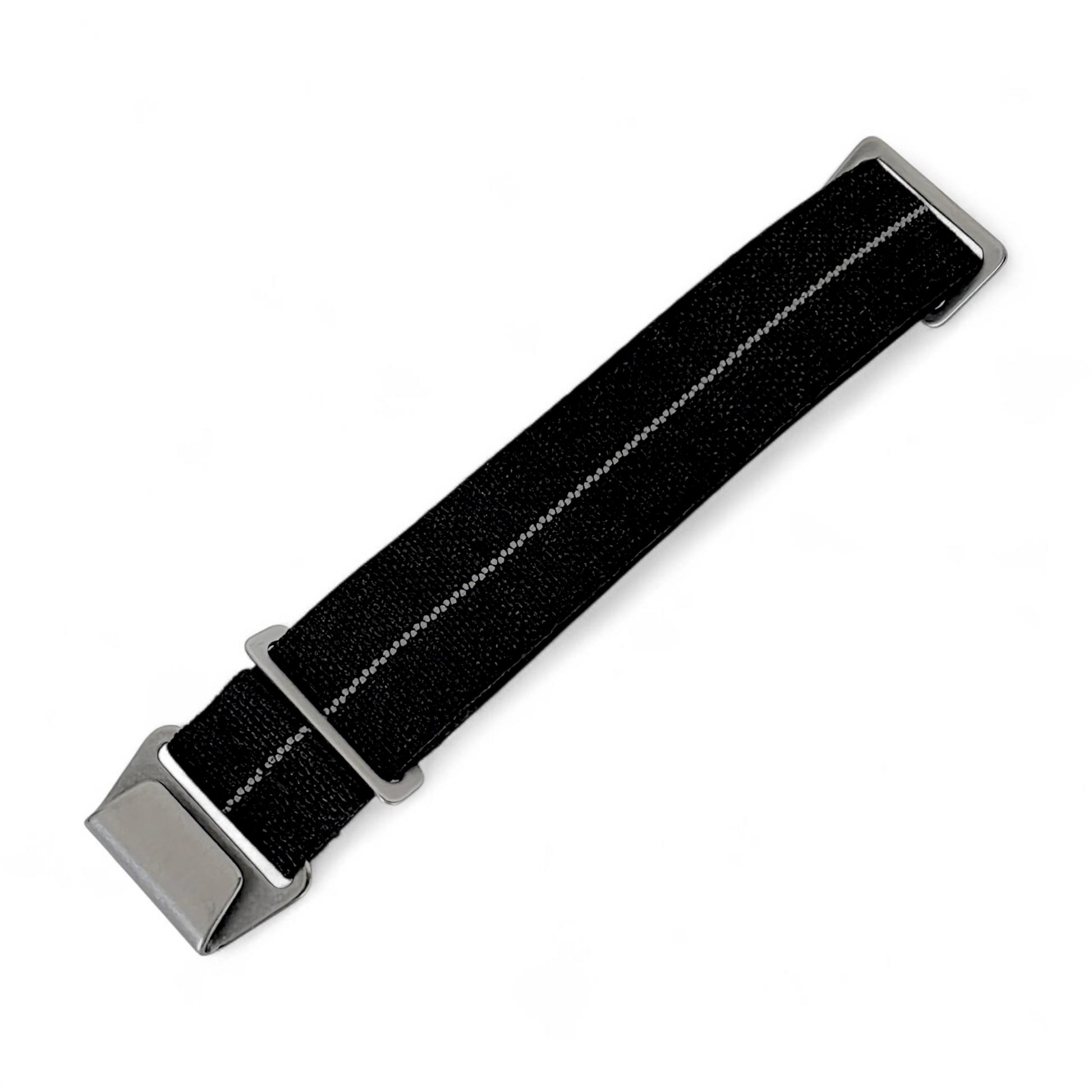 Marine Nationale Watch Strap 20mm 22mm Black Grey Stripe - Wrist Envy