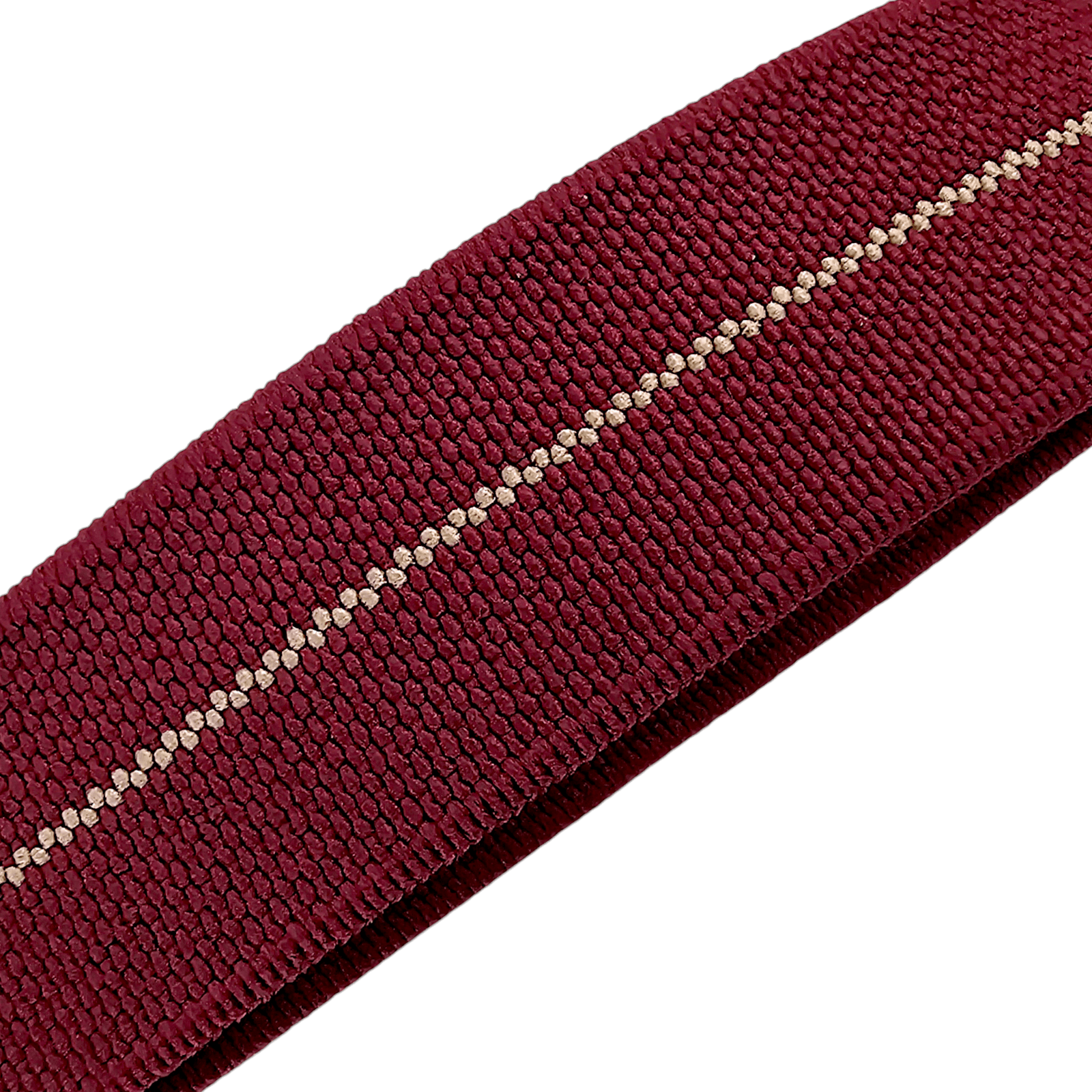Marine Nationale Watch Strap 20mm 22mm Maroon Khaki Stripe - Wrist Envy