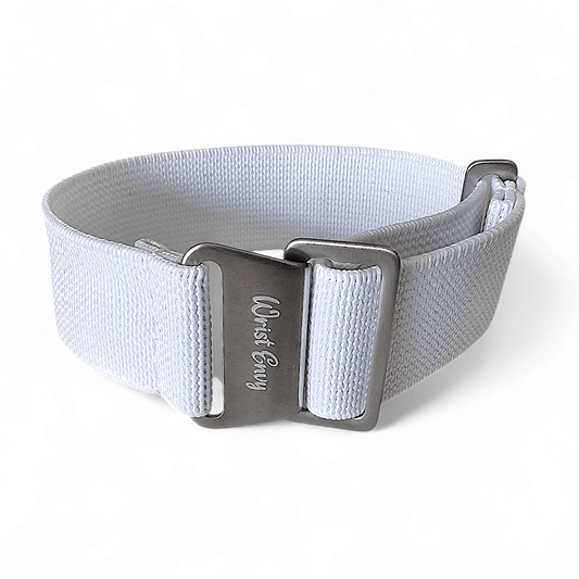 Marine Nationale Watch Strap 20mm 22mm White - Wrist Envy
