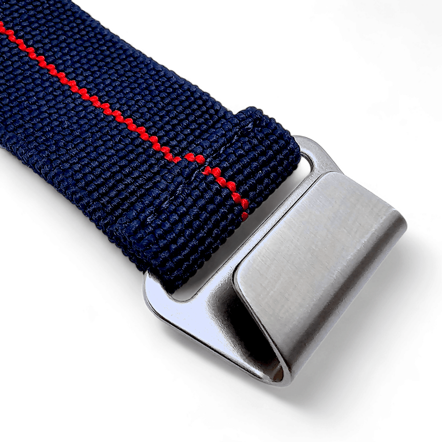 Marine Nationale Watch Strap Band Elastic Nylon Parachute 18 20 22 mm Blue Red - Wrist Envy