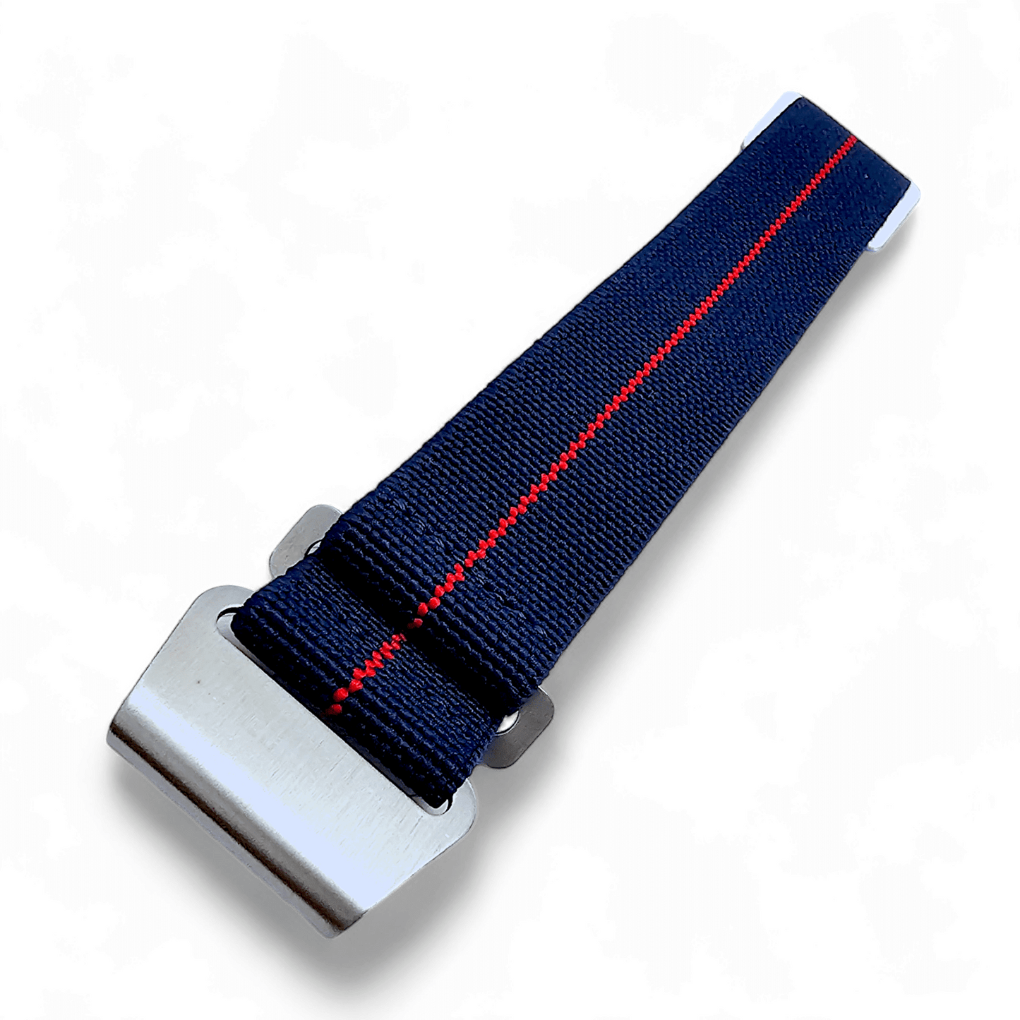 Marine Nationale Watch Strap Band Elastic Nylon Parachute 18 20 22 mm Blue Red - Wrist Envy