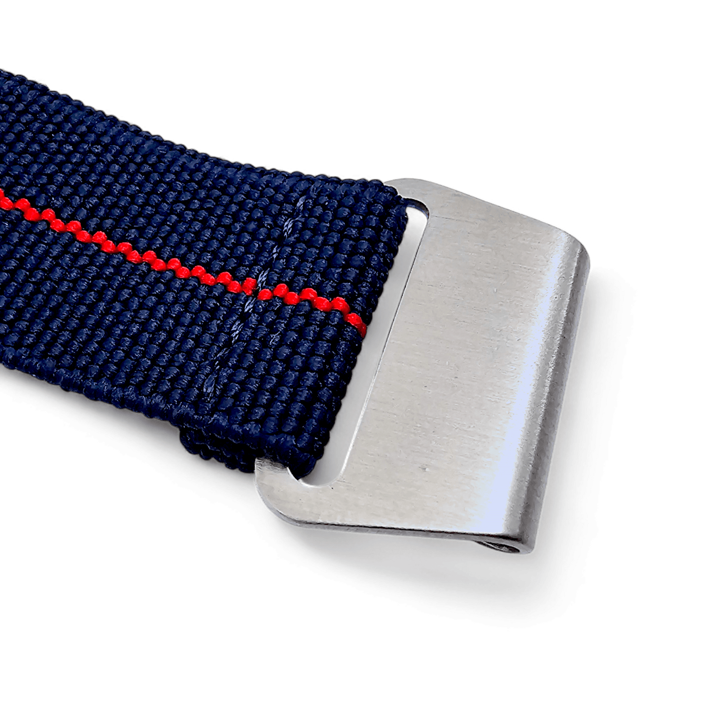 Marine Nationale Watch Strap Band Elastic Nylon Parachute 18 20 22 mm Blue Red - Wrist Envy