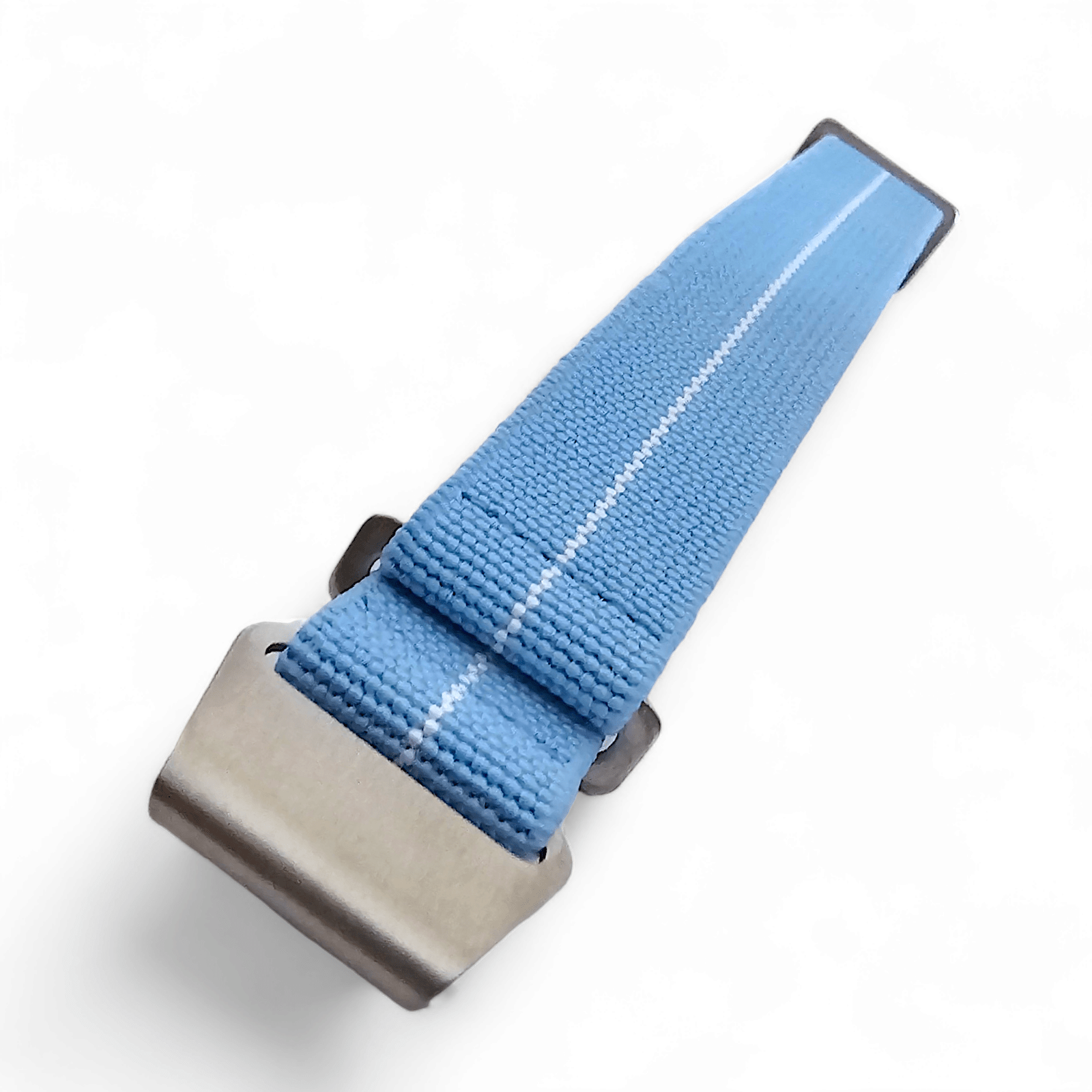 Marine Nationale Watch Strap Band Elastic Nylon Parachute 18mm 20mm 22mm Sky Blue - Wrist Envy