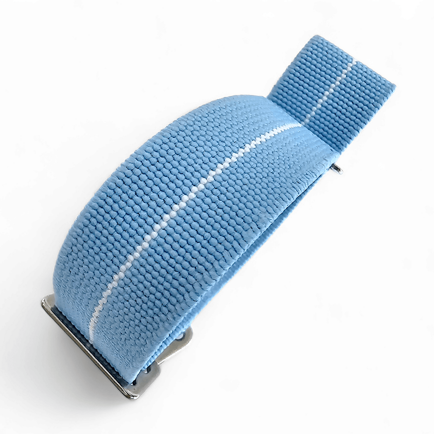 Marine Nationale Watch Strap Band Elastic Nylon Parachute 18mm 20mm 22mm Sky Blue - Wrist Envy