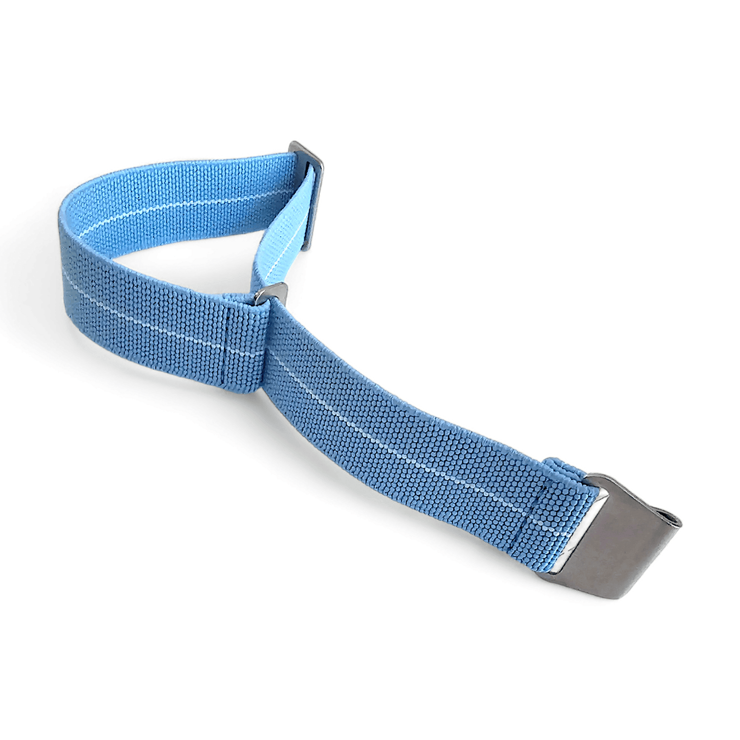 Marine Nationale Watch Strap Band Elastic Nylon Parachute 18mm 20mm 22mm Sky Blue - Wrist Envy