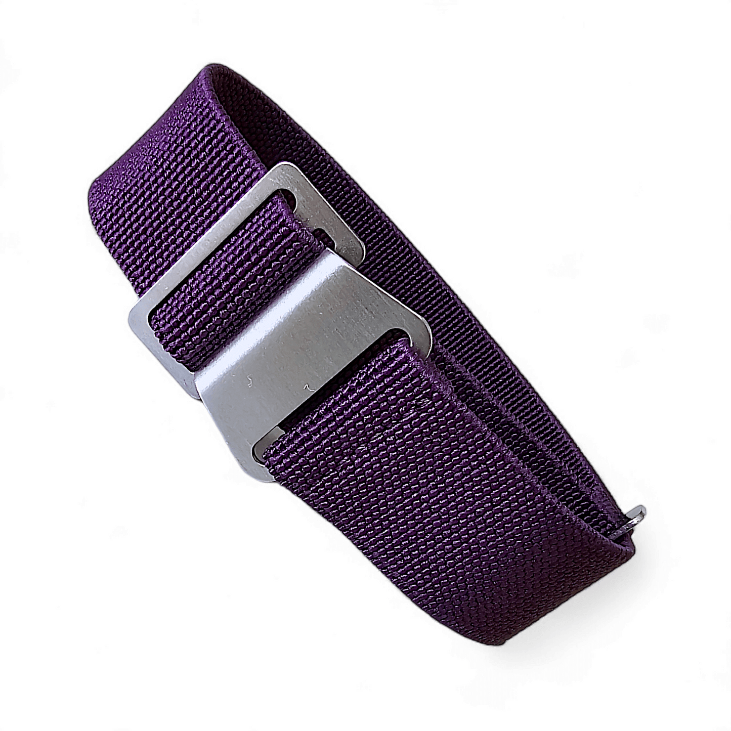 Marine Nationale Watch Strap Elastic Nylon Parachute 18mm 20mm 22mm Purple - Wrist Envy