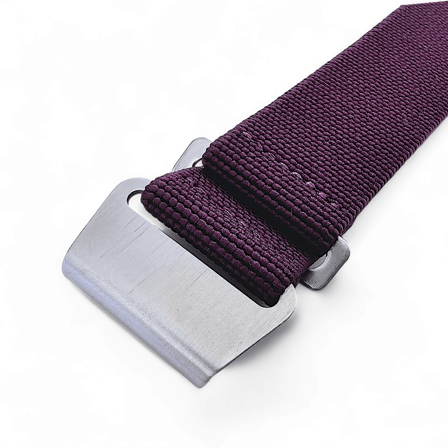 Marine Nationale Watch Strap Elastic Nylon Parachute 18mm 20mm 22mm Purple - Wrist Envy