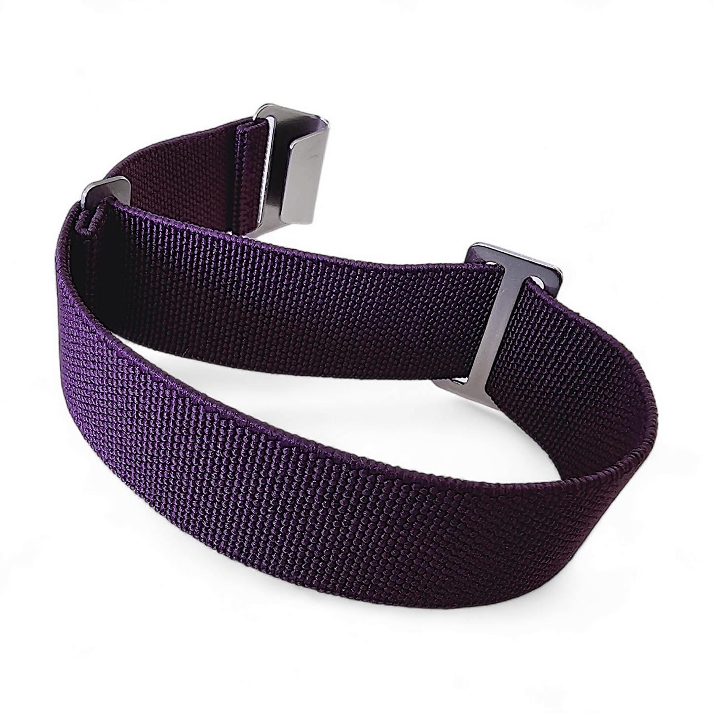 Marine Nationale Watch Strap Elastic Nylon Parachute 18mm 20mm 22mm Purple - Wrist Envy