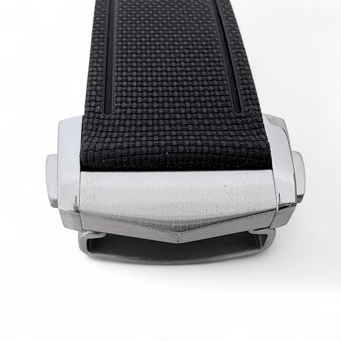 Marine Pro Deploy FKM Rubber Watch Strap 20mm 21mm 22mm Black - Wrist Envy