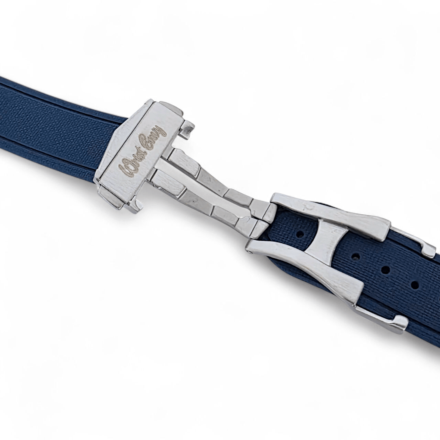 Marine Pro Deploy FKM Rubber Watch Strap 20mm 21mm 22mm Blue - Wrist Envy