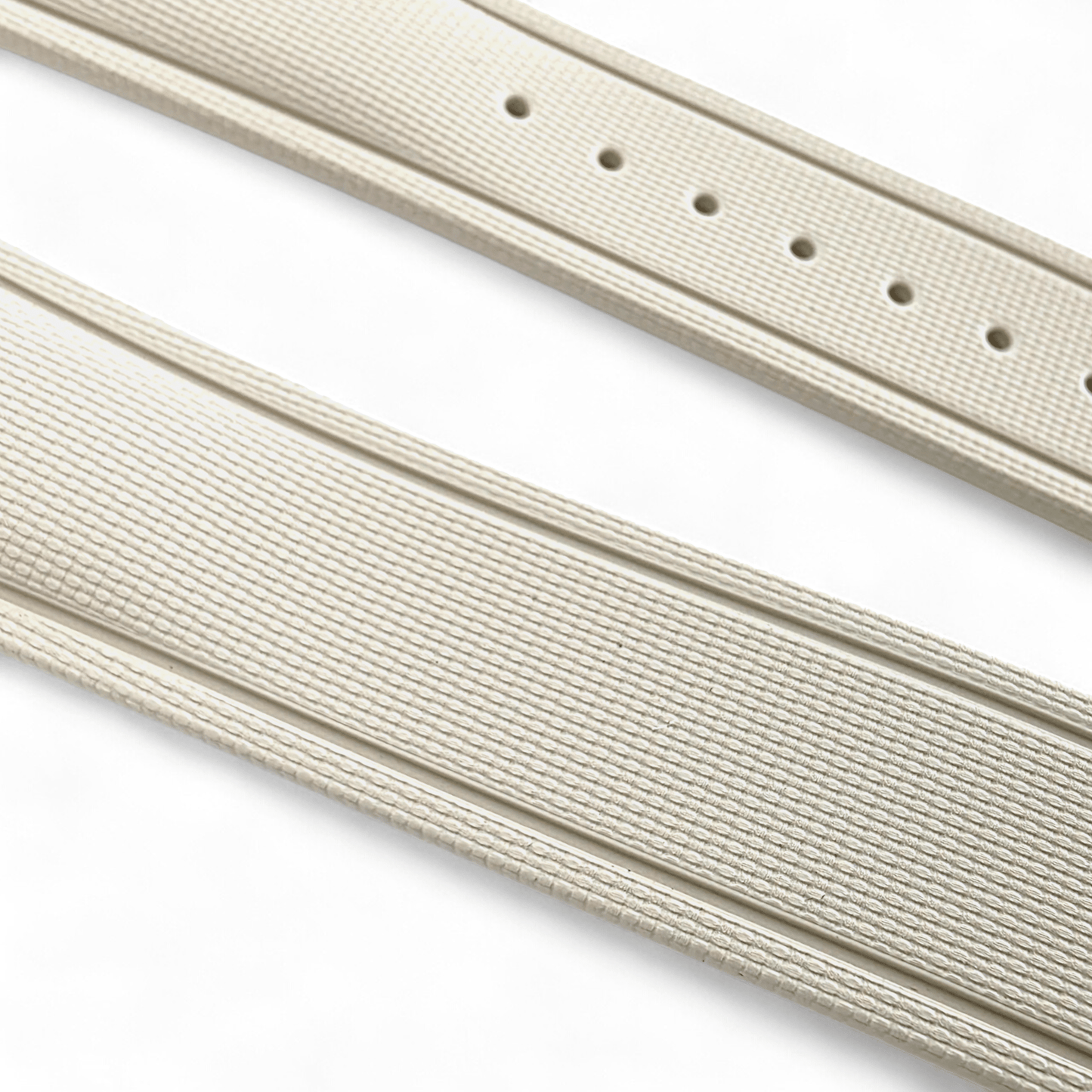 Marine Pro Deploy FKM Rubber Watch Strap 20mm 22mm Beige - Wrist Envy