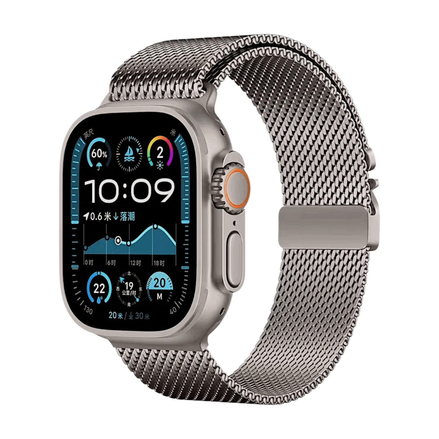 Milanese Loop Mesh Bracelet For Apple Watch Titanium - Wrist Envy