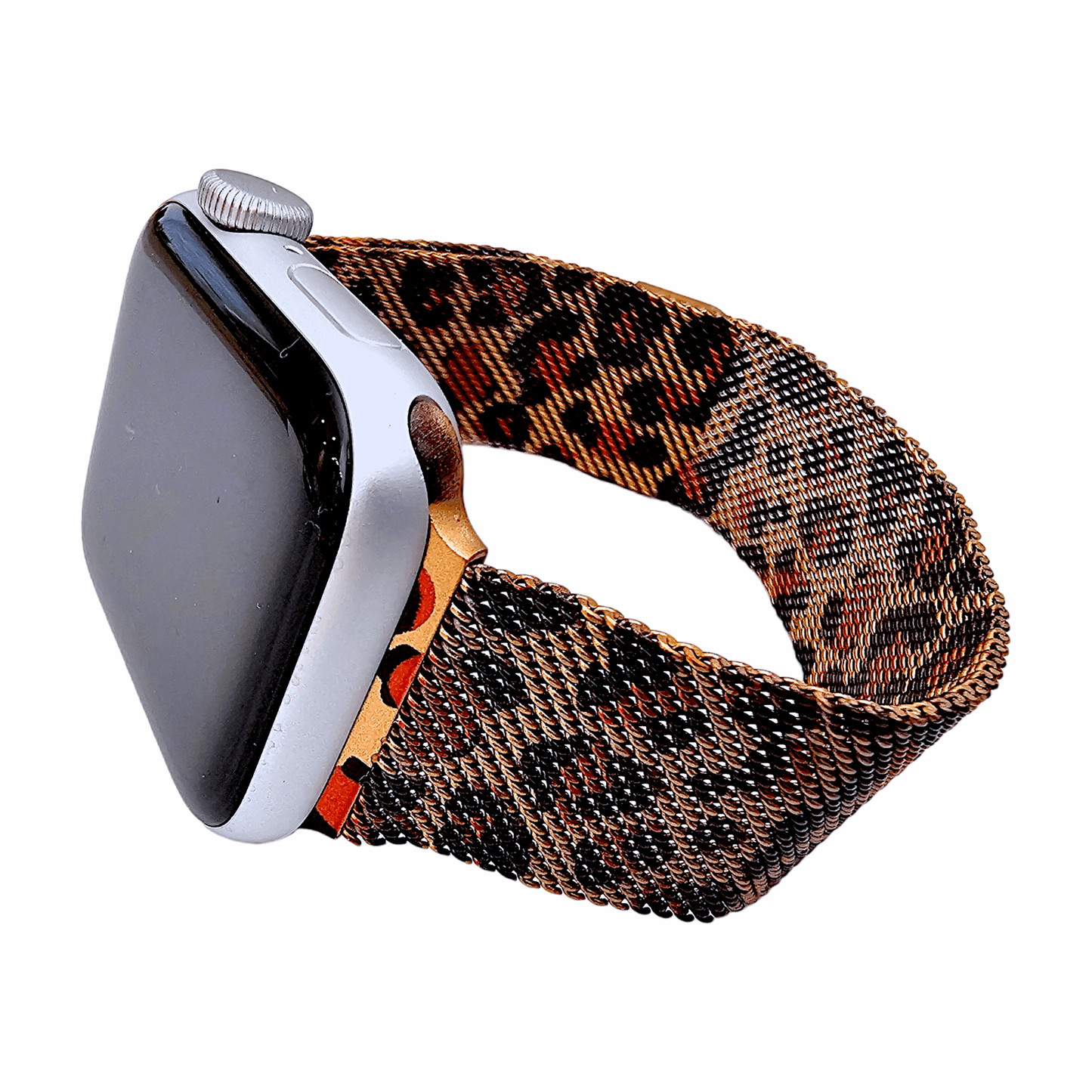 Milanese Mesh Steel Bracelet for Apple Watch Leopard Print - Wrist Envy