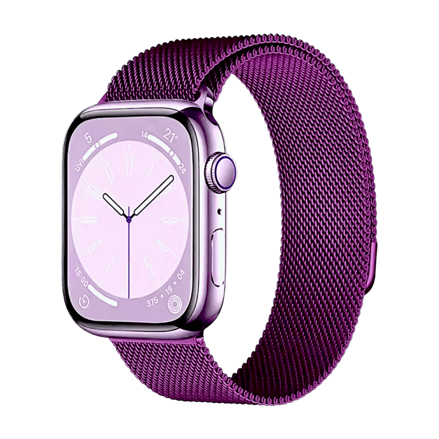 Milanese Mesh Steel Bracelet For Apple Watch Purple - Wrist Envy